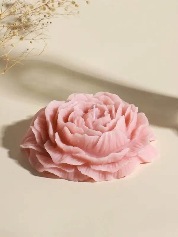 Свеча интерьерная Свеча интерьерная "Бутон пиона" пыльная роза 16х14х4 см