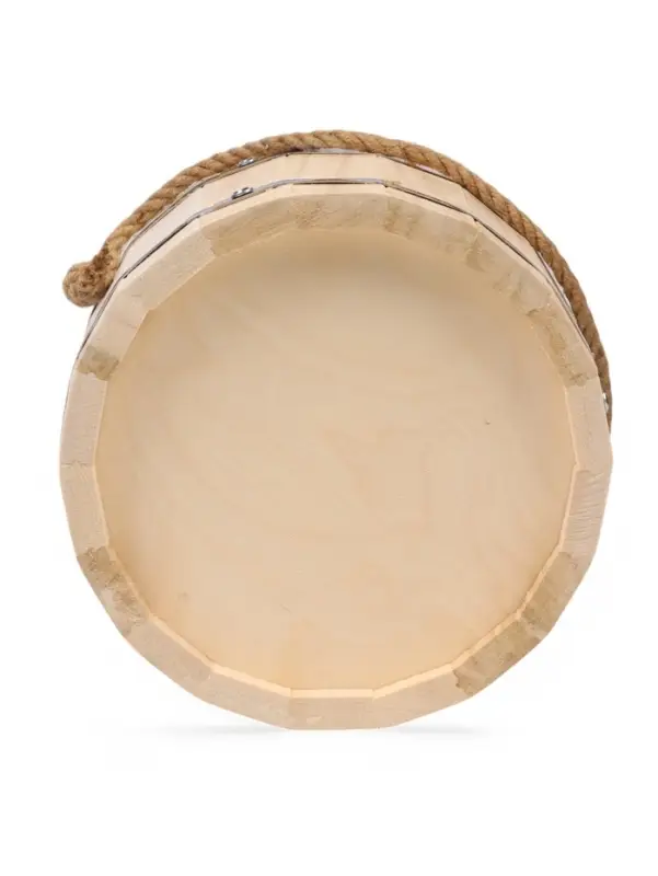 Ведро для бани и сауны, 7 л, липа, оцинкованная вставка, ручка - верёвка, &laquo;Добропаровъ&raquo;