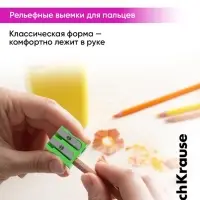 Точилка 1 отверстие ErichKrause &laquo;EasySharp&raquo; Neon, пластиковая, МИКС