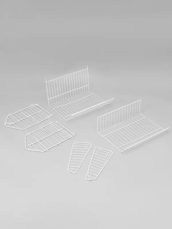 Накопитель разборный на колесах, 5 корзин, 50&times;43&times;147, белый