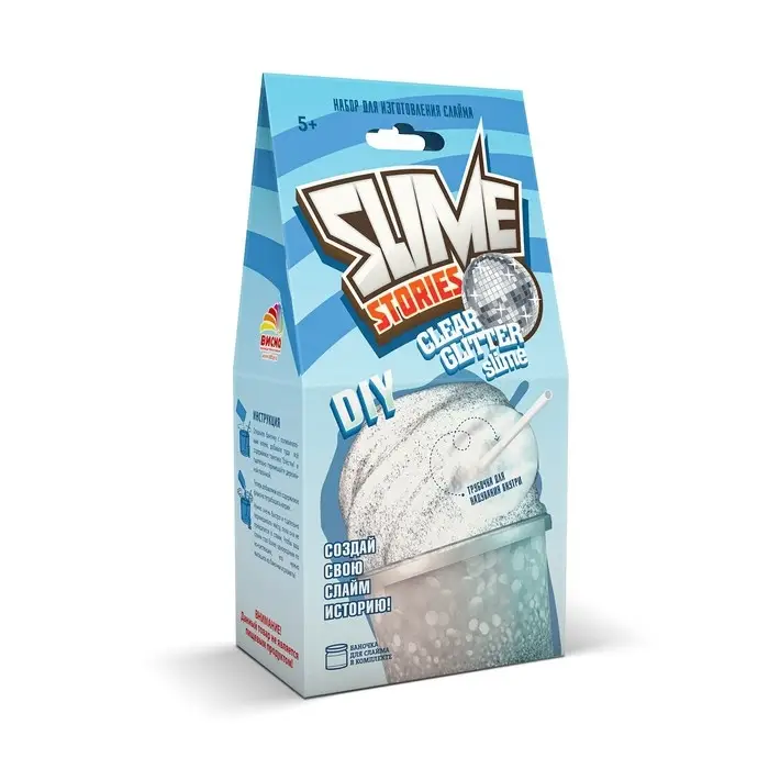 Набор для опытов с реагентами &laquo;Slime Stories. Clear glitter&raquo; серия &laquo;Юный химик&raquo;, эксперименты