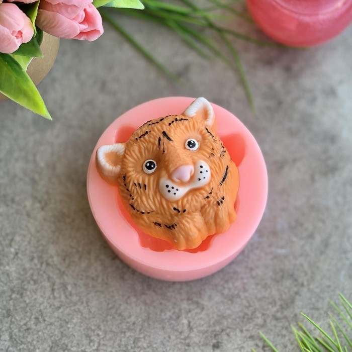 Силиконовая форма «Морда тигра большая 2D» S Силиконовая форма «Морда тигра большая 2D» S
