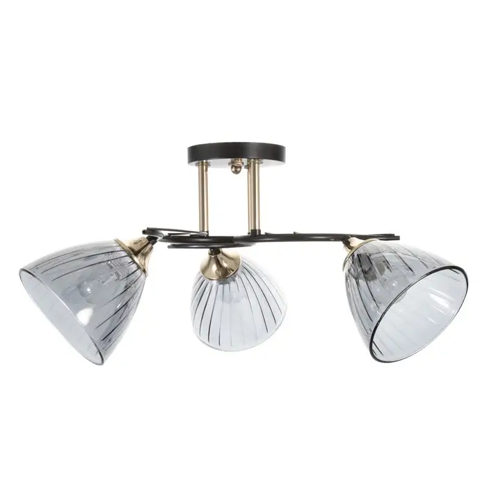 Светильник потолочный BayerLux &laquo;Сальма&raquo;, люстра 3хЕ27, 40 Вт, чёрный, 54&times;54&times;24 см