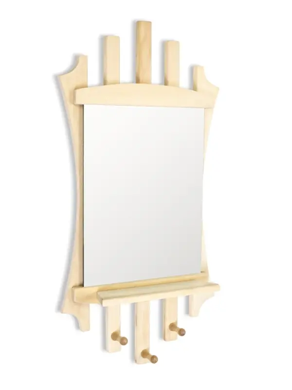 Зеркало для бани и сауны &laquo;Лесенка&raquo;, 75&times;40 см, с полкой, 3 крючка