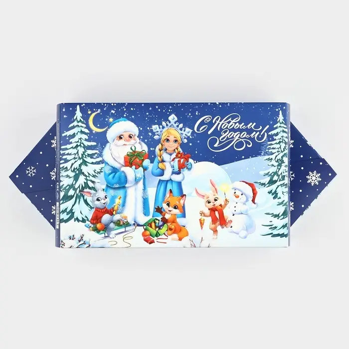 Складная новогодняя коробка-конфета «Сказочный Новый год», 14 х 22 х 8 см Складная новогодняя коробка-конфета «Сказочный Новый год», 14 х 22 х 8 см