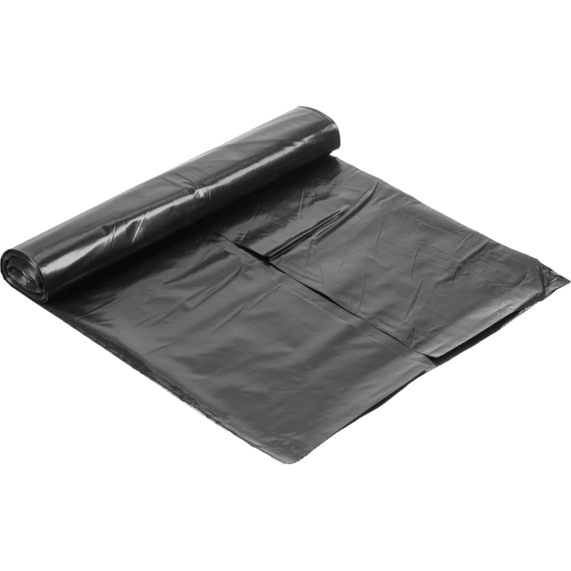 Мешки для мусора ПВД, 200л 85мкм 5шт/рул черные 80x120см
