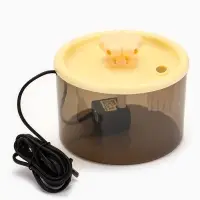 Фонтан для животных с миской, 34×17.5×11.5 см, бежевый Фонтан для животных с миской, 34×17.5×11.5 см, бежевый