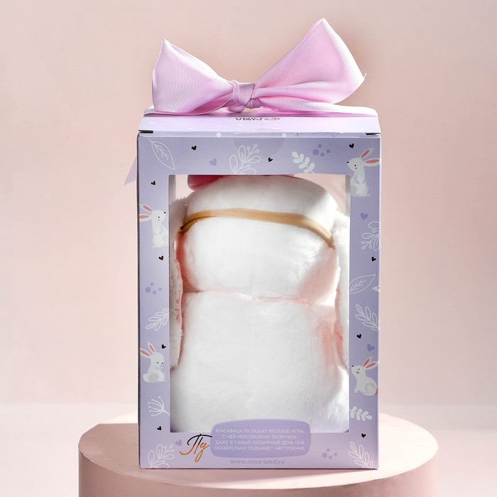 Мягкая игрушка «Зайка Ла-Пу-Ля», в платье, с повязкой бант Мягкая игрушка «Зайка Ла-Пу-Ля», в платье, с повязкой бант