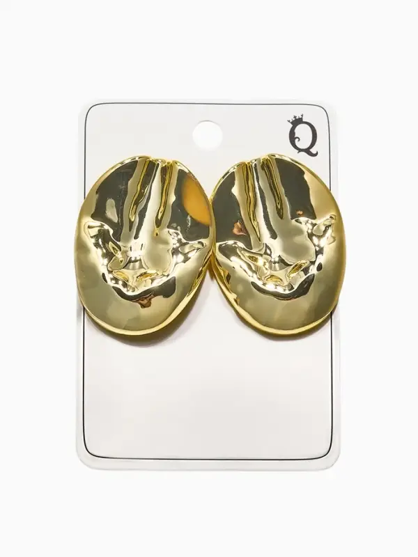 Серьги пластик &laquo;Кофейное зерно&raquo;, цвет золото