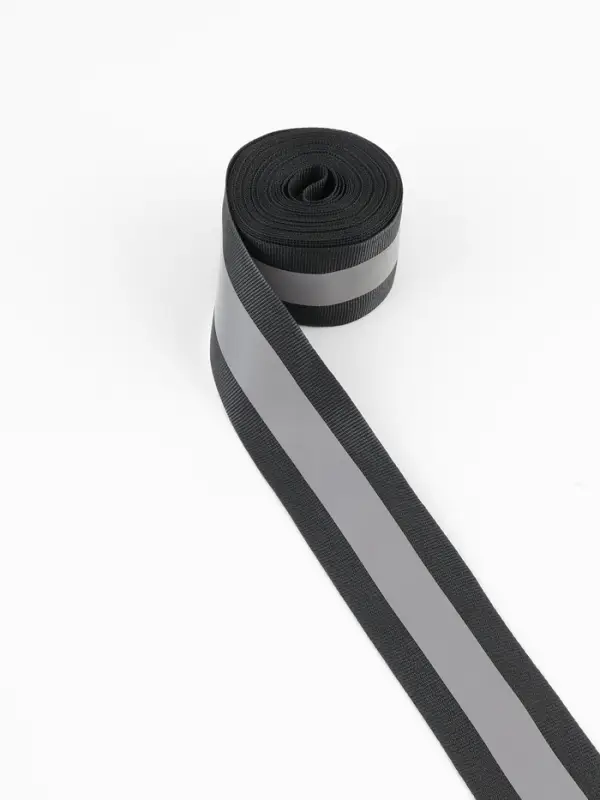 Светоотражающая лента стропа, 40 мм, 5&plusmn;1 м, чёрная