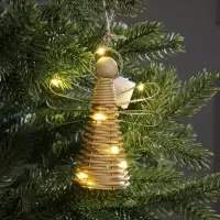 Светодиодная фигура подвесная &laquo;Ангел&raquo;, 14&times;11&times;5 см, 10 LED, от батареек AG13&times;3, свечение тёплое белое