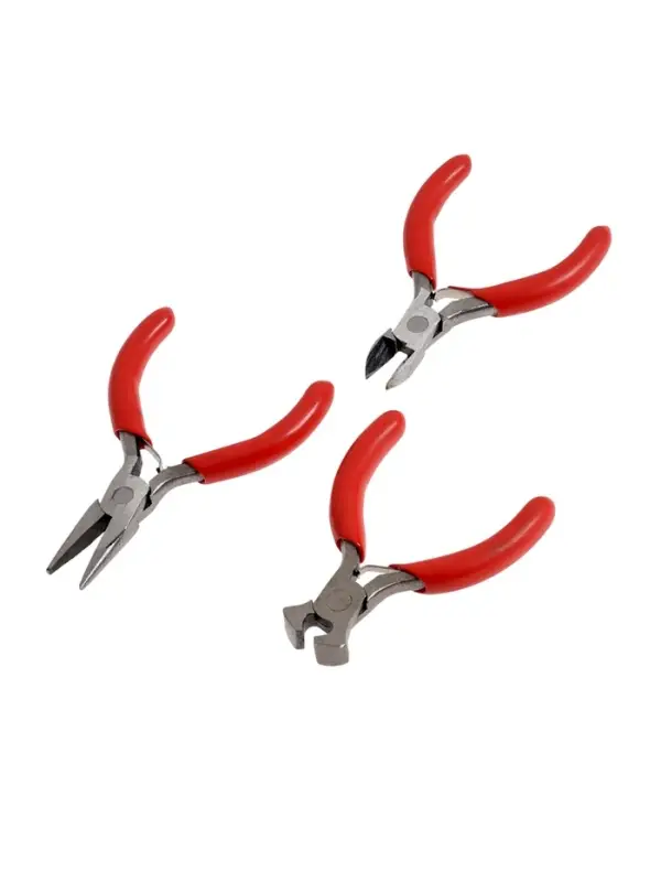 Набор инструментов ЛОМ, бокорезы, длинногубцы, клещи, обрезиненные рукоятки, 80 мм