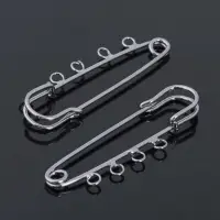 Булавка для подвесок PO-065 №03, (набор 2 шт.) 70&times;20&times;7 мм, серебра