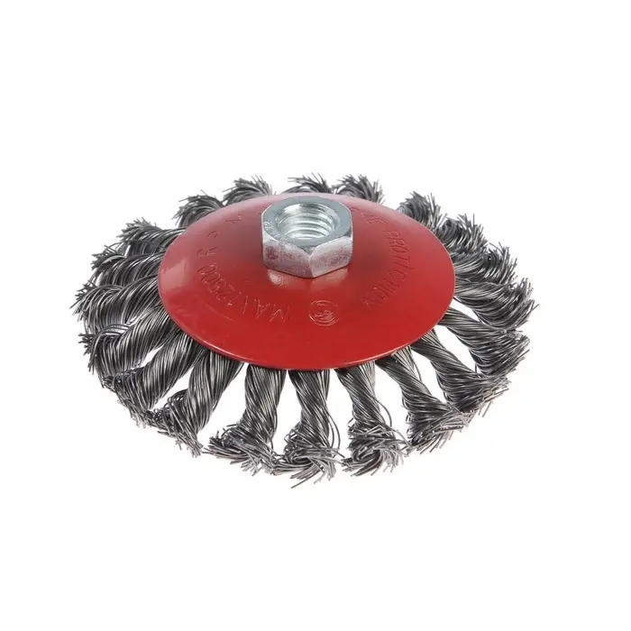 Щетка металлическая для УШМ ЛОМ, крученая проволока, &laquo;тарелка&raquo;, М14, 115 мм