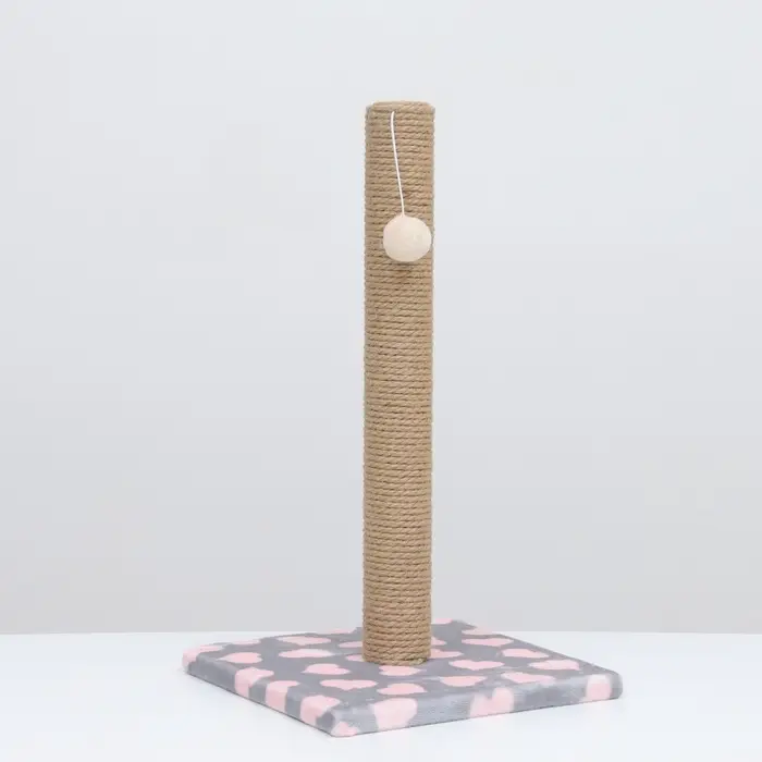 Когтеточка &laquo;Столбик&raquo;, 54&times;30&times;30 см, на подставке, джут, цвет МИКС