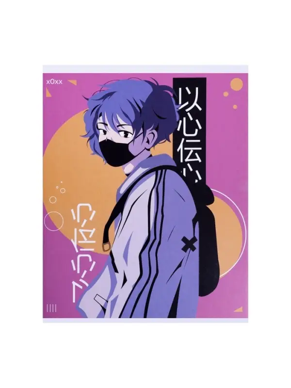 Тетрадь 48 листов в линейку Calligrata «АнимеArt», в линейку, обложка мелованный картон, ВД-лак, блок офсет, МИКС