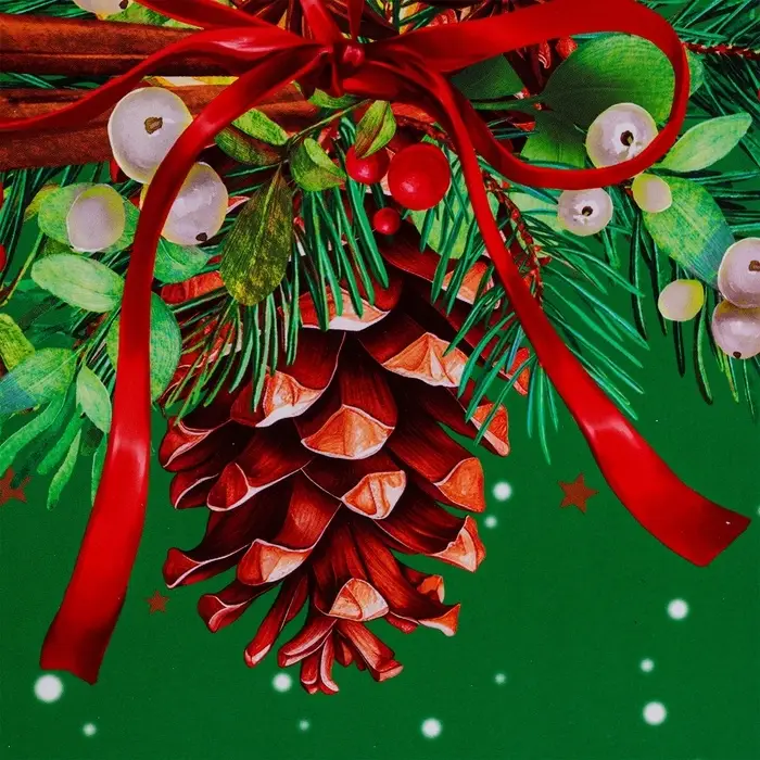 Пакет подарочный новогодний под бутылку, упаковка &laquo;Шишка&raquo;, 12&times;36&times;8.5 см