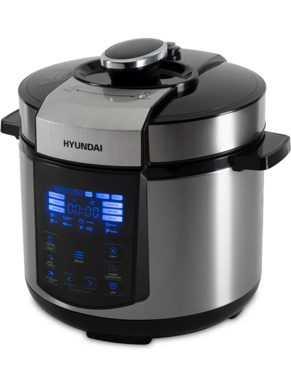 Мультиварка-скороварка HYMC-1618 серебристый-черный Мультиварка-скороварка HYMC-1618 серебристый-черный
