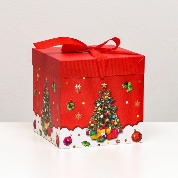 Новый год. Коробка Самосборная «Ёлка» 15 х 15 х 15 см Новый год. Коробка Самосборная «Ёлка» 15 х 15 х 15 см
