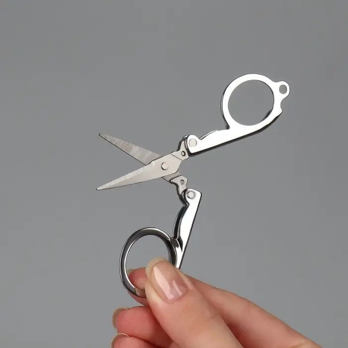 Ножницы маникюрные, складные, прямые, 10.5 см
