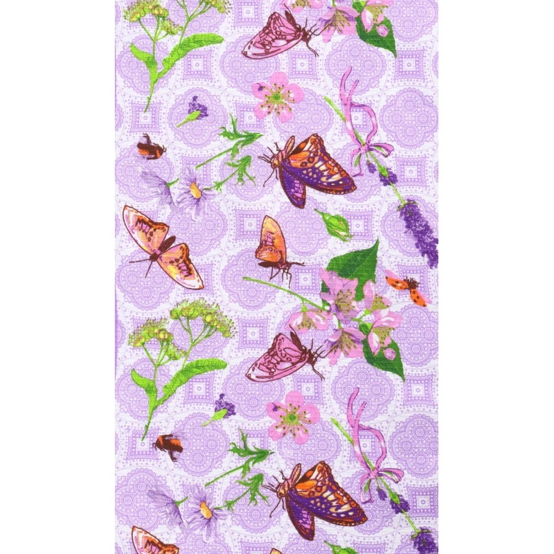 Полотенце кух. вафельное 35x60 160гр/м2, Лавандовое поле ассорти, 10 шт