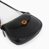 Сумка женская мессенджер TEXTURA на магните, с косметичкой, 28&times;4&times;20 см, чёрная