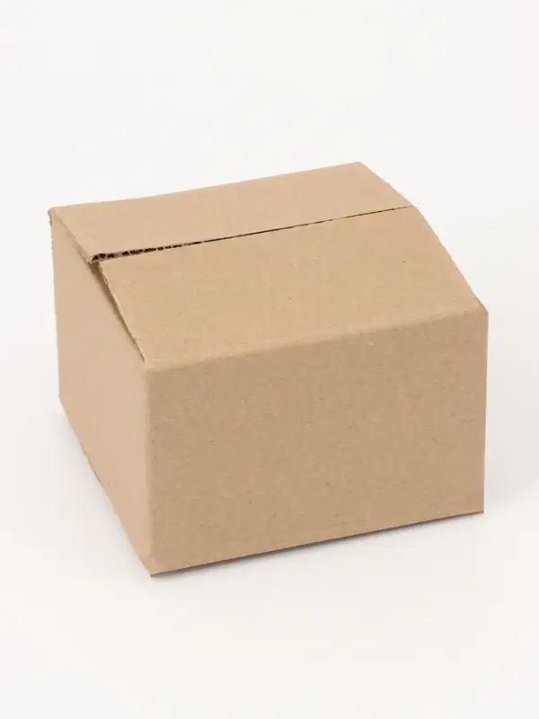 Коробка складная, бурая, для упаковки, хранения и переезда, 16&times;16&times;10.5 см