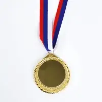 Медаль под нанесение 050, диам. 7 см. Цвет зол. С лентой Медаль под нанесение 050, диам. 7 см. Цвет зол. С лентой