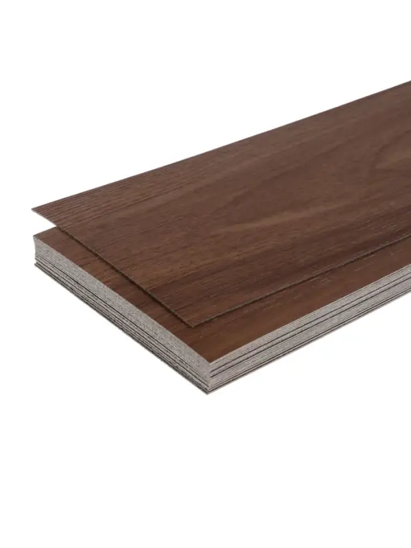 Плитка виниловая самоклеящаяся 91х15 см, темный бук