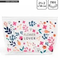 Косметичка из прозрачного PVC 21&times;2&times;14 см Flower Lover