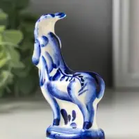 Фигурка фарфор &laquo;Козёл Гор&raquo;, 9 см, гжель