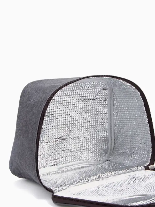 Термосумка на молнии 7 л, серая