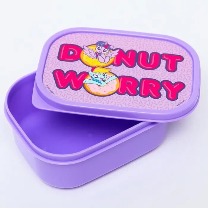 Ланч-бокс прямоугольный 0,5 л  Ланч-бокс прямоугольный 0,5 л "Donut worry", My little pony