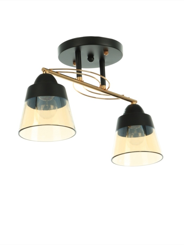 Люстра Люстра "Кансе" 2хЕ27 40Вт черно-золотой 41х15х23 см