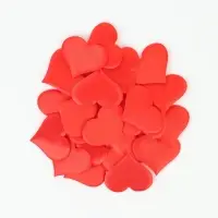 Сердечки декоративные, набор 25 шт., 5 см, красные