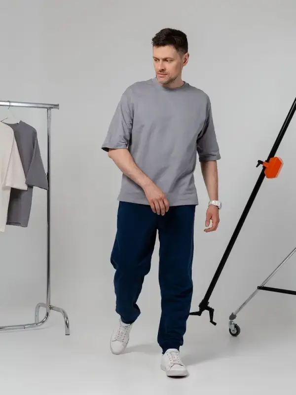 Футболка оверсайз унисекс Kosmos 2.0, светло-серая, размер XS/S