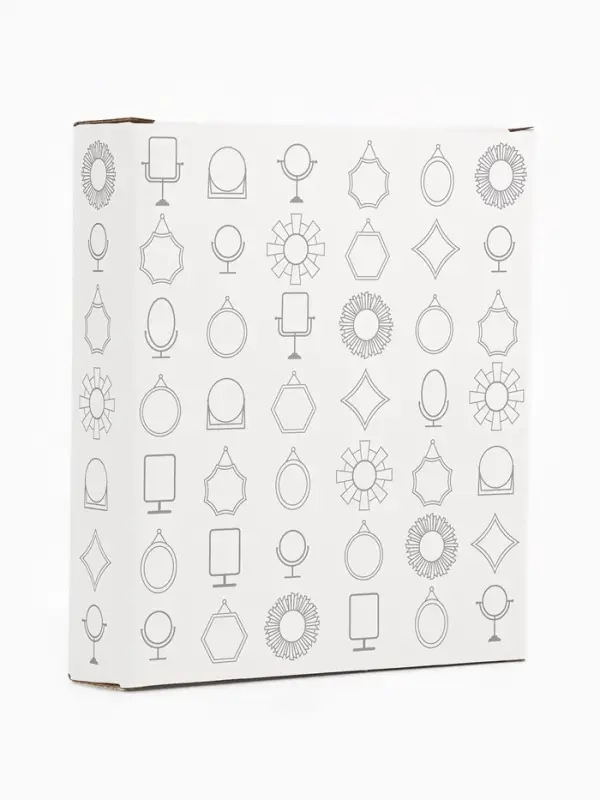 Зеркало настольное, с увеличением х2, двустороннее, 16&times;23 см, (10.5&times;14.5 см), серебристое