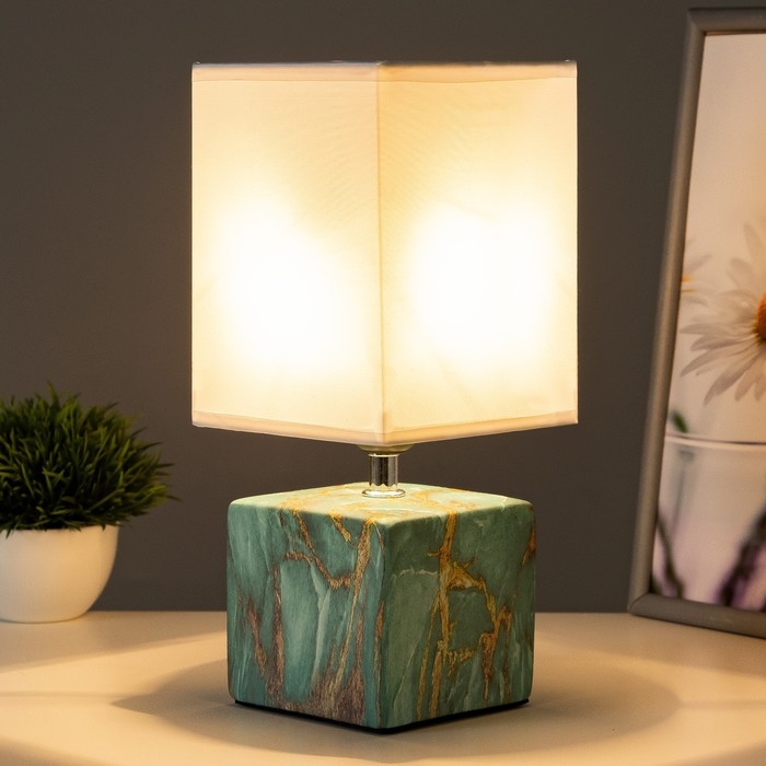 Настольная лампа Настольная лампа "Сафари" Е27 40Вт лазурный 12,5х12,5х29 см RISALUX