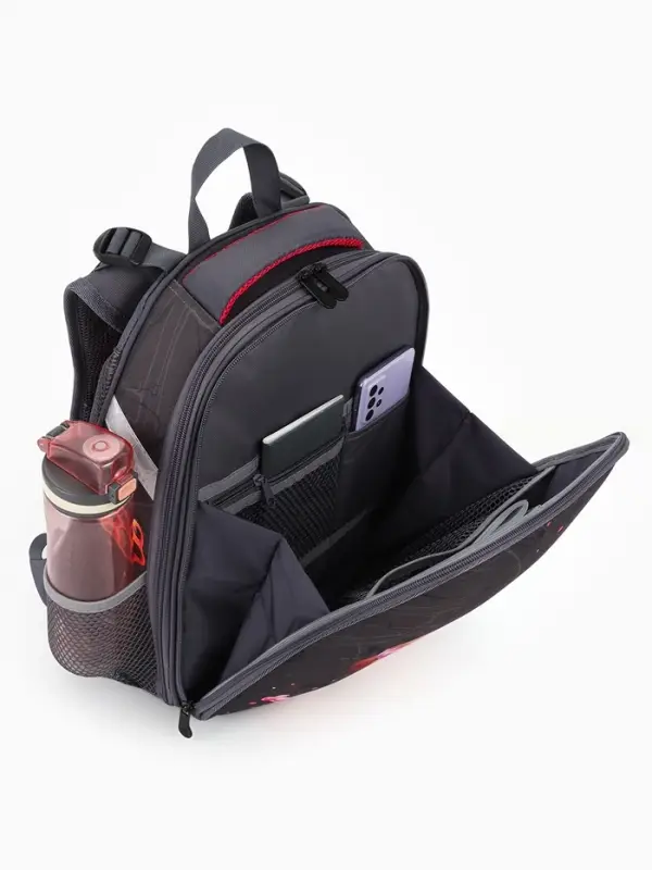 Рюкзак школьный для девочки &laquo;Щенок&raquo;, Stavia, эргономичная спинка, 30&times;16&times;38 см, серый