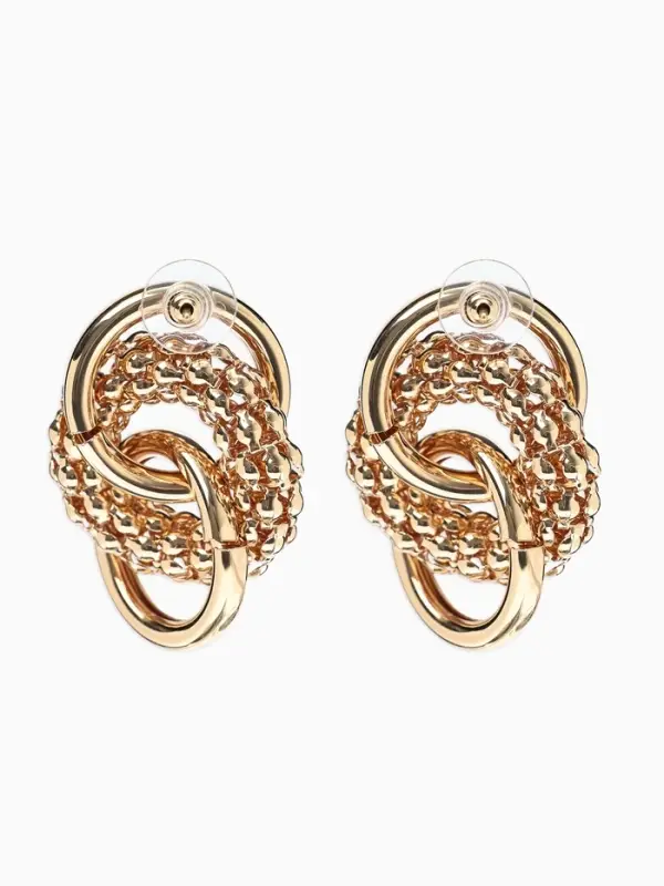 Серьги металл &laquo;Конго-кольца&raquo;, цвет золото