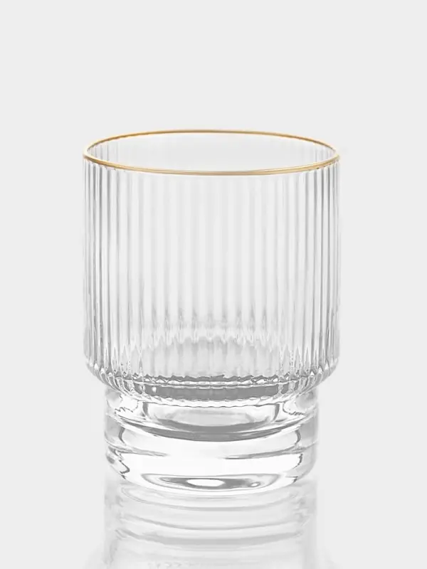 Набор стаканов Magistro &laquo;Орион&raquo;, 320 мл, 10&times;7.8 см, 6 шт., с золотой отводкой, стекло, прозрачный