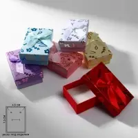 Коробочка подарочная под набор «Цветы и листья», 5×8 (размер полезной части 4.5×7.5 см), МИКС, вставка белая