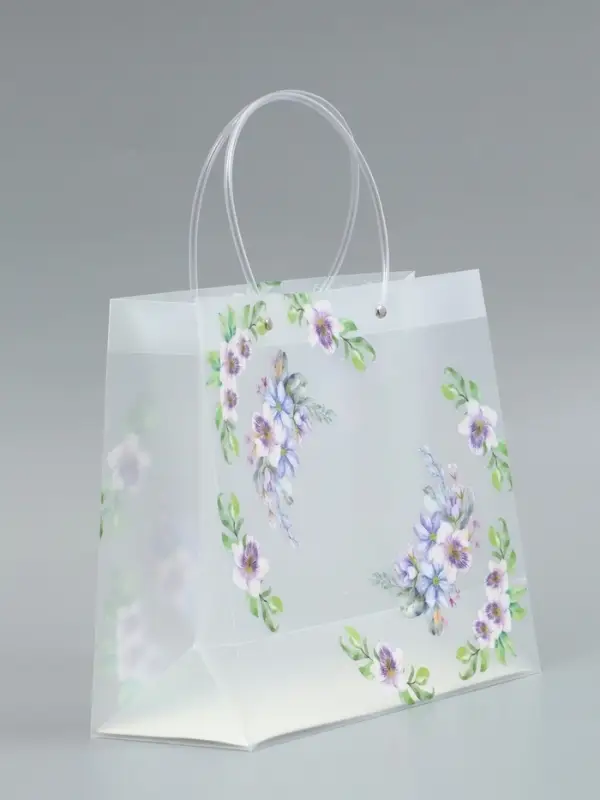 Пакет подарочный прозрачный , "Счастье" 30 х 26 х 12