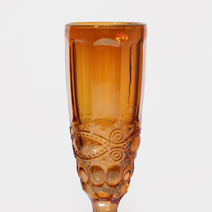 Набор бокалов для шампанского стеклянный Magistro «Ла-Манш», 160 мл, 7×20 см, 6 шт, цвет янтарный Набор бокалов для шампанского стеклянный Magistro «Ла-Манш», 160 мл, 7×20 см, 6 шт, цвет янтарный