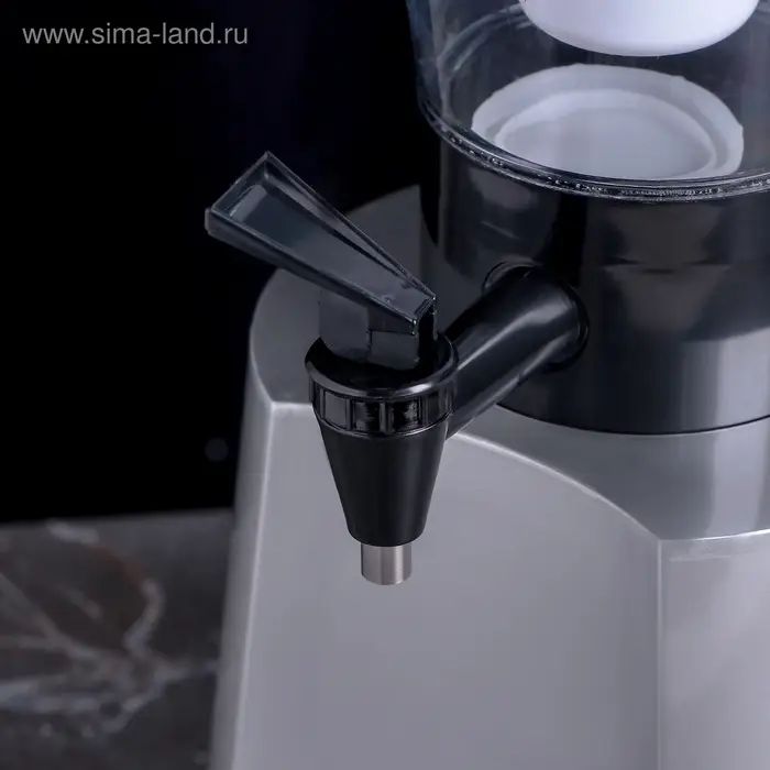 Башня пивная &laquo;Металлик&raquo;, 3 л, колба для льда, с подсветкой, 2 батарейки CR=2032, пластик, серебристая