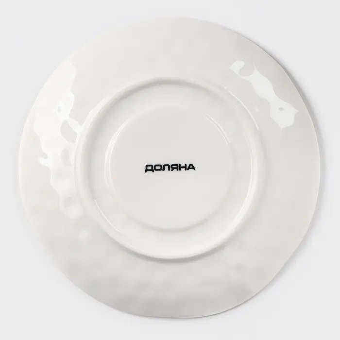 Чайная пара Доляна &laquo;Космос&raquo;, чашка 250 мл, блюдце d=16 см, фарфор, белая, синяя