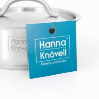 Сотейник из нержавеющей стали с крышкой Hanna Knövell, 1,2 л, d=16 см, h=6,5 см, толщина стенки 0,8 мм, индукция