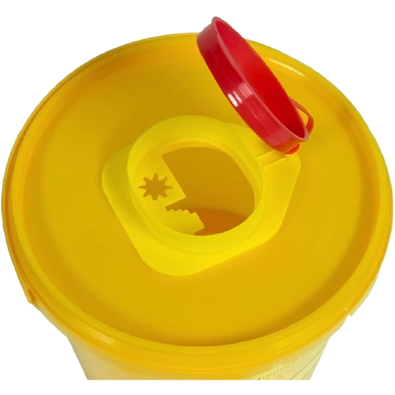 Емкость-контейнер д/сбора ост.инстр.с иглосъем.Б Жел.2л.80шт/уп.,Медком