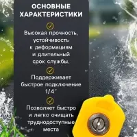 Насадка-распылитель, 0-15-25-40 град, посадочный d=12 мм, набор 4 шт.