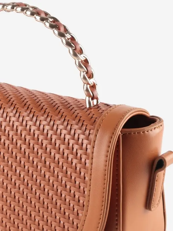 Ручка для сумки, металлическая, с винтами для крепления, 12.8&times;6.5 см, цвет золотой, коричневый